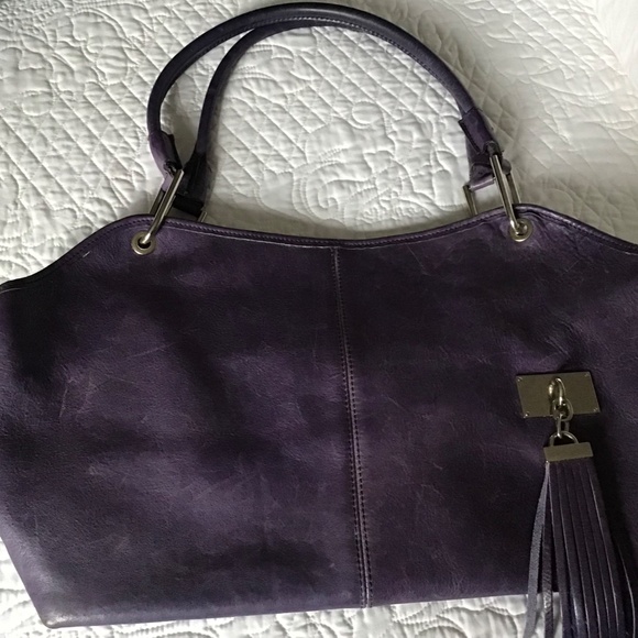Genuine Leather, Italian  Pulicati Purple Purse - Picture 4 of 10